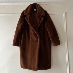 H&M Brown Teddy Jacket for Women